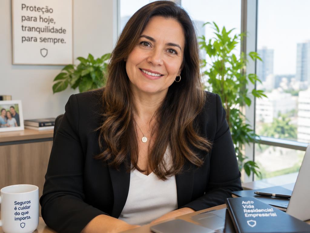 Profissional de seguros em atendimento